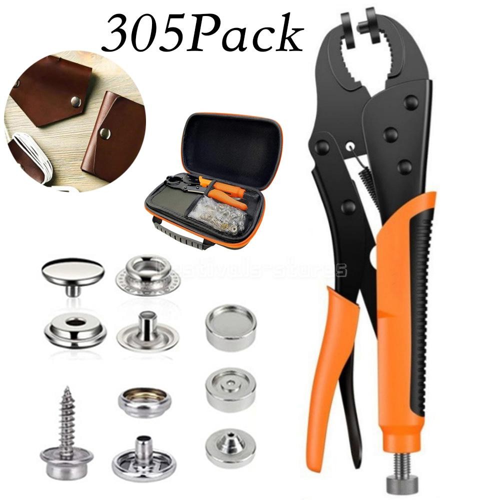 Heavy Duty Snap Fastener Tool Kit Boat Cover Metal Snaps Canvas Sewing Tarps US