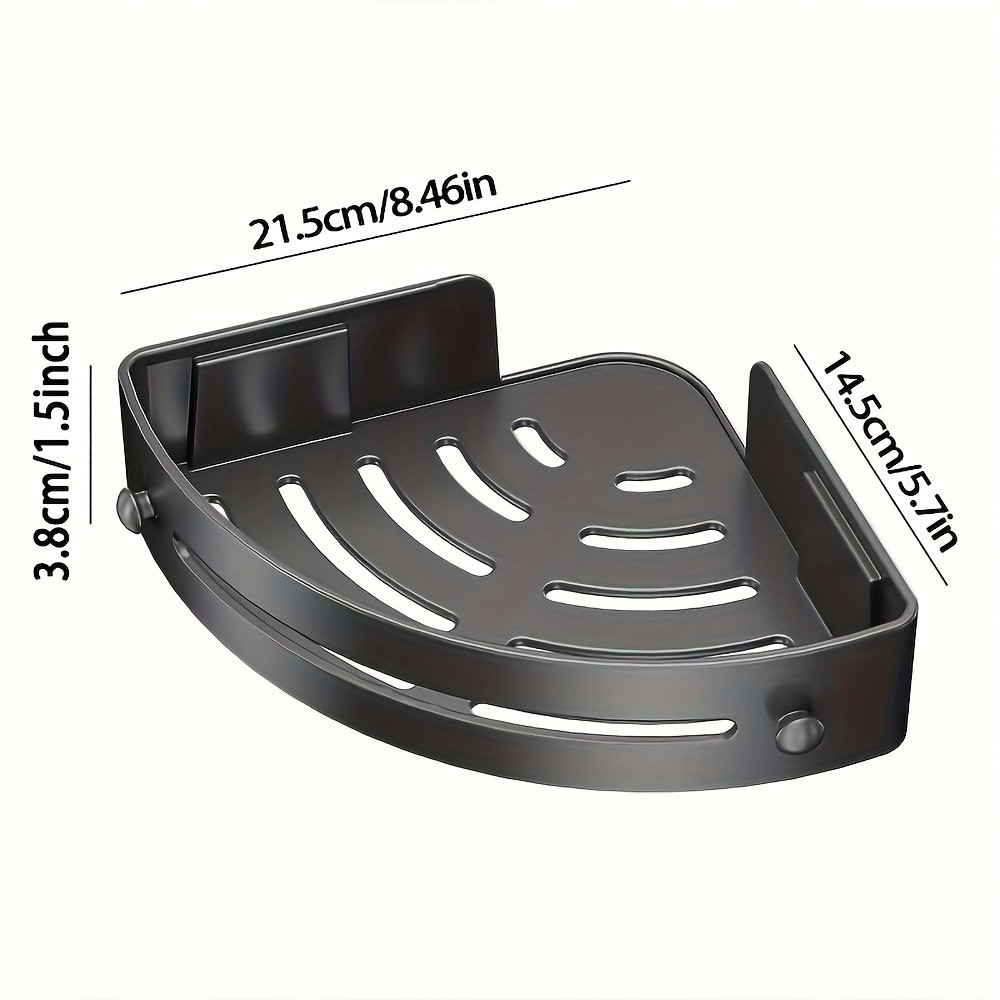 3 Tier Corner Shower Caddy Shelf Bathroom Corner Bath Storage Holder with 6 Hook