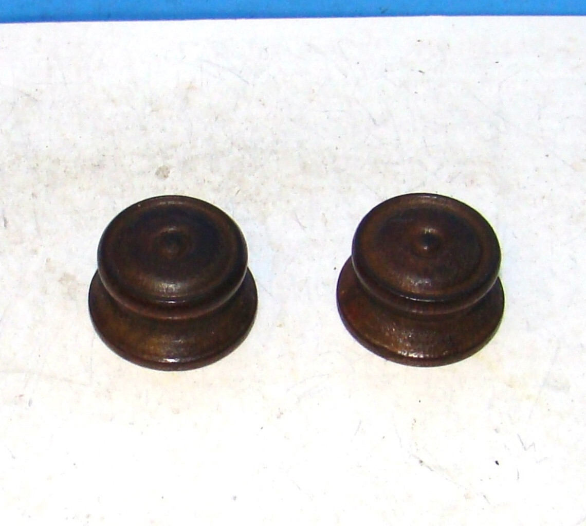 Wood Deco table tube Radio Knobs 1920-30's 7/8" Diameter @ Skirt x 1/2" Depth