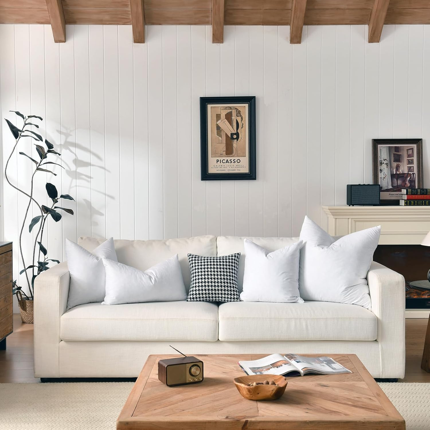 18X18 Decorative Throw Pillow Inserts-Down Feather Pillow Inserts-Square-Cotton