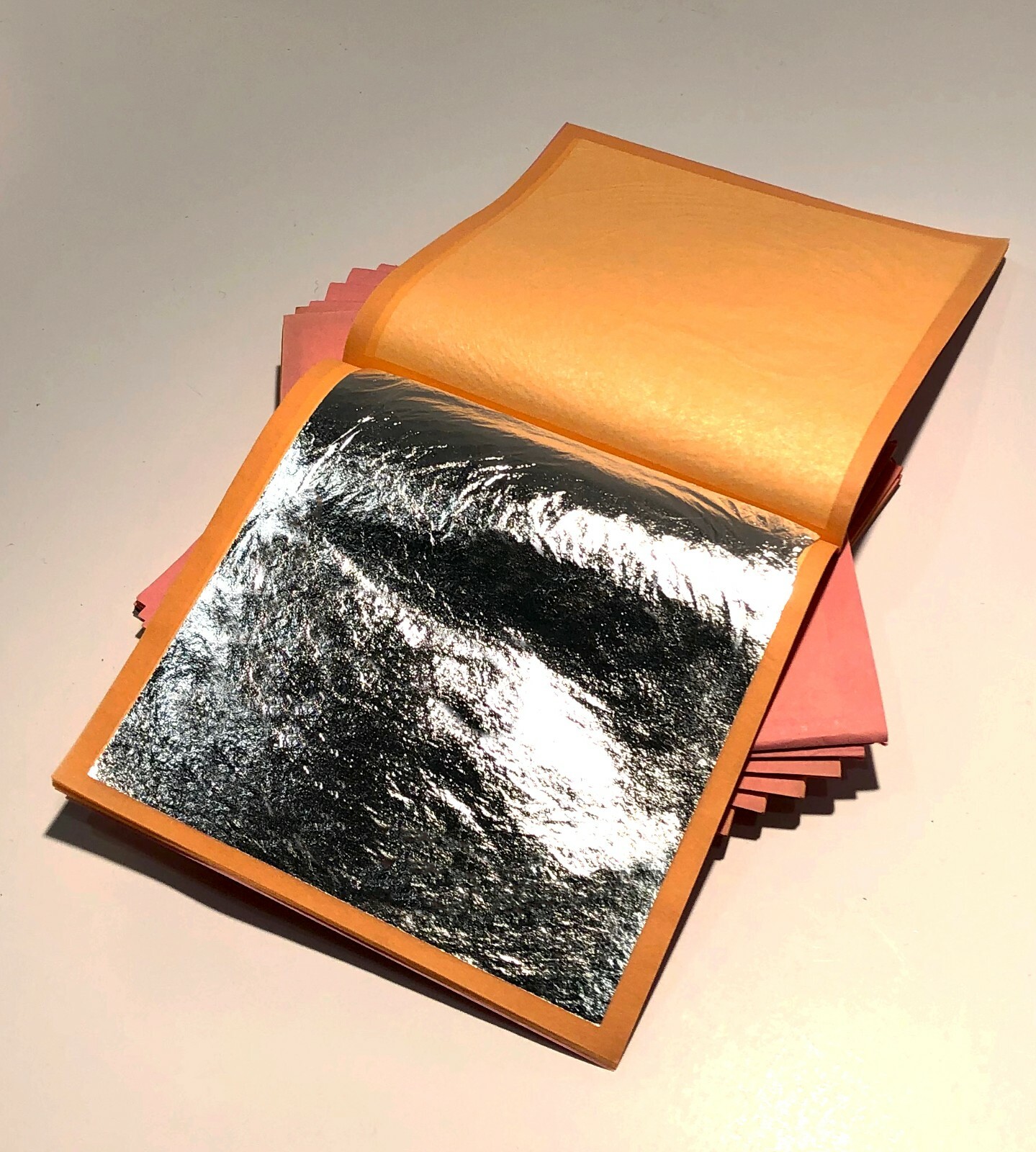 Pure Genuine Silver Leaf-240g- 500 Sheets 3 3/4" x 3 3/4" 9 1/2 cm x 9 1/2 cm