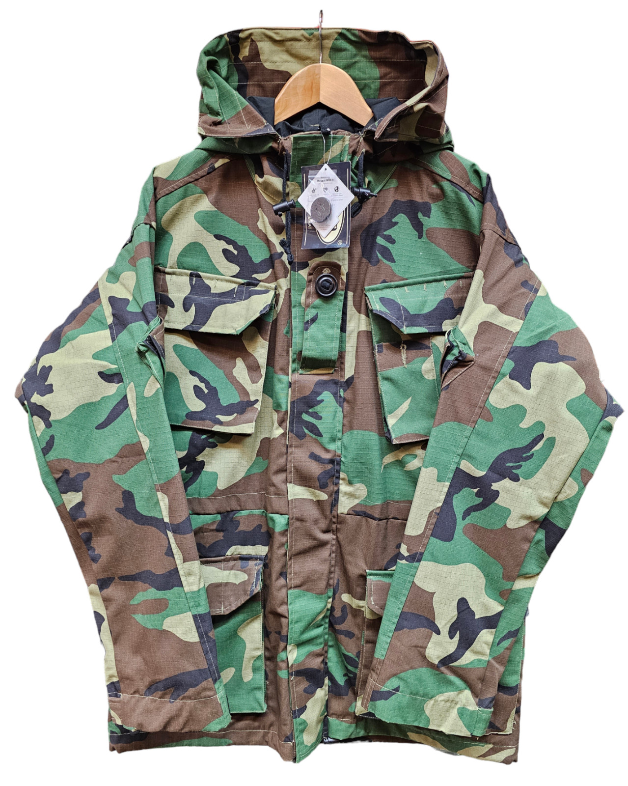 GS British Army SAS PCS Windproof MVP Lined Combat Smock Jacket US Woodland Camo