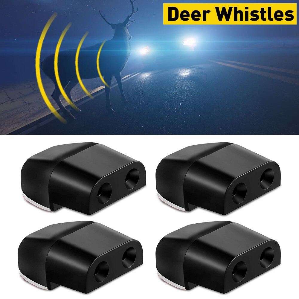 4 Deer Whistles Sonic Wildlife Warning Device Animal Alert Car Safety Accessory