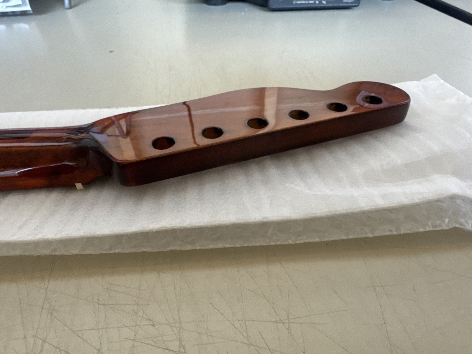 RuiJOIWAT Vintage 21 Frets Telecaster Guitar Neck - Red Wood Glossy