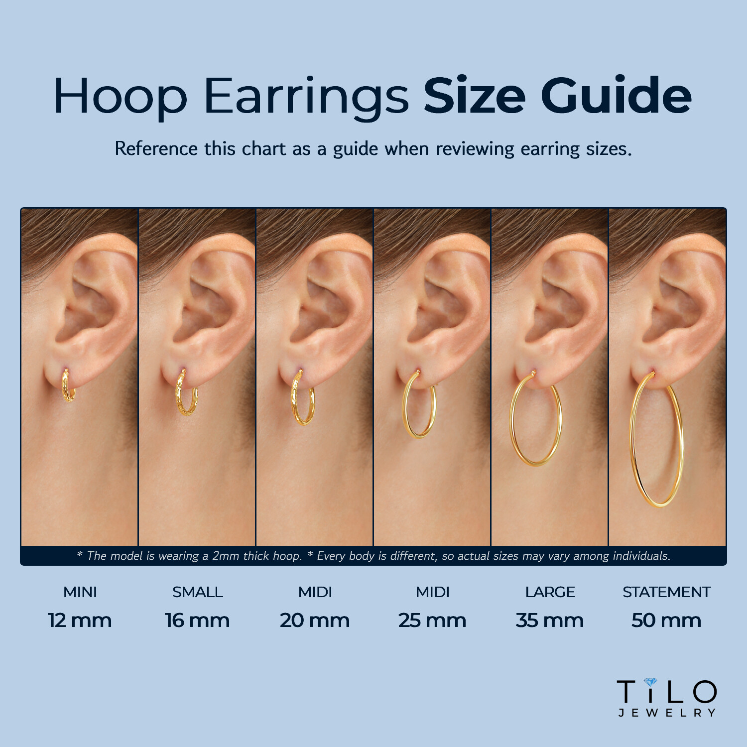 10K Real Solid Yellow Gold Shiny Polished Round Creole Hoop Earrings All Sizes