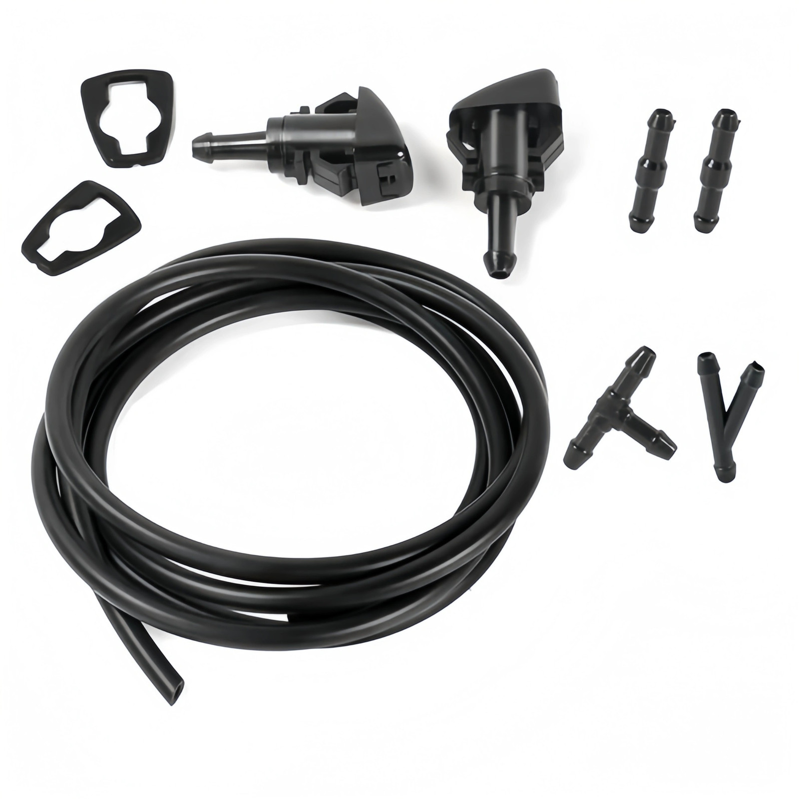 Car Windshield Wiper Washer Squirter Nozzle Spray Jet Kit Fluid Hose Universal