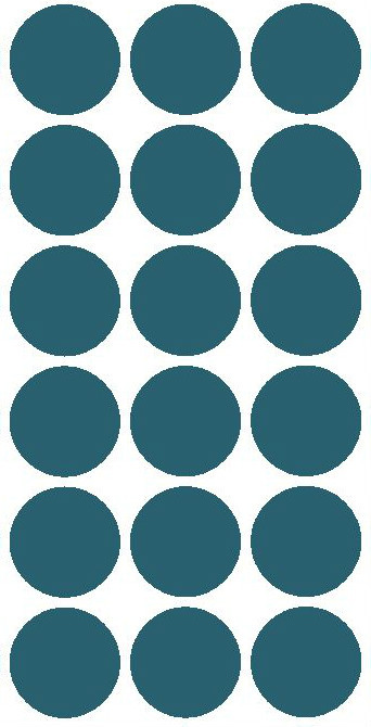 3/4" TEAL Round Vinyl Color Code Inventory Label Dot Stickers MADE IN USA