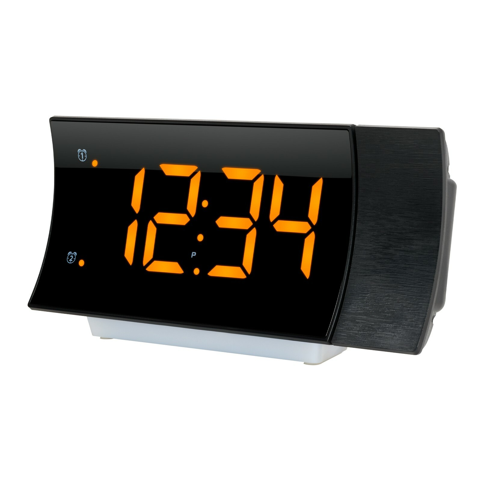 817-83957 La Crosse Technology Curved LED Projection Alarm Clock with FM Radio