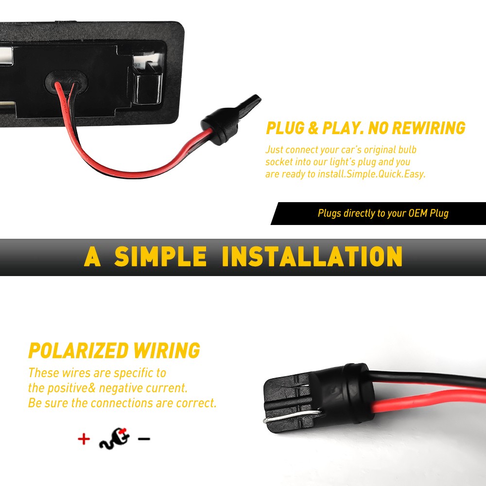 AUXITO LED License Light Plate Tag Lamp For Nissan Altima Maxima Rogue Sentra