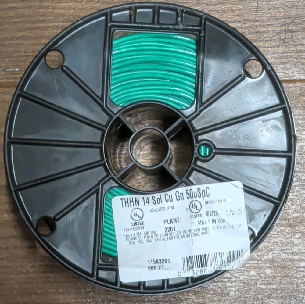 Southwire THHN 14 Str Cu Gn 500SpC Insulated Wire 500' - Green