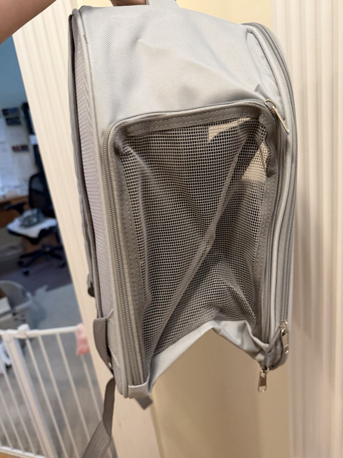 Cat Carrier Backpack, Spacious Breathable Cat Carrying Bag with Three Openings