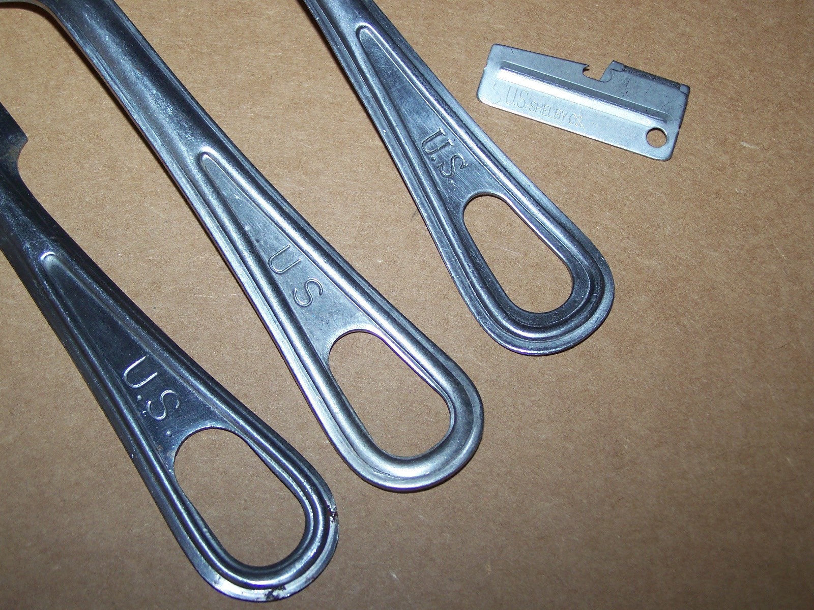 USGI Mess Knife Fork Spoon & P38 Can Opener for Military USMC Army Scout Vet USA