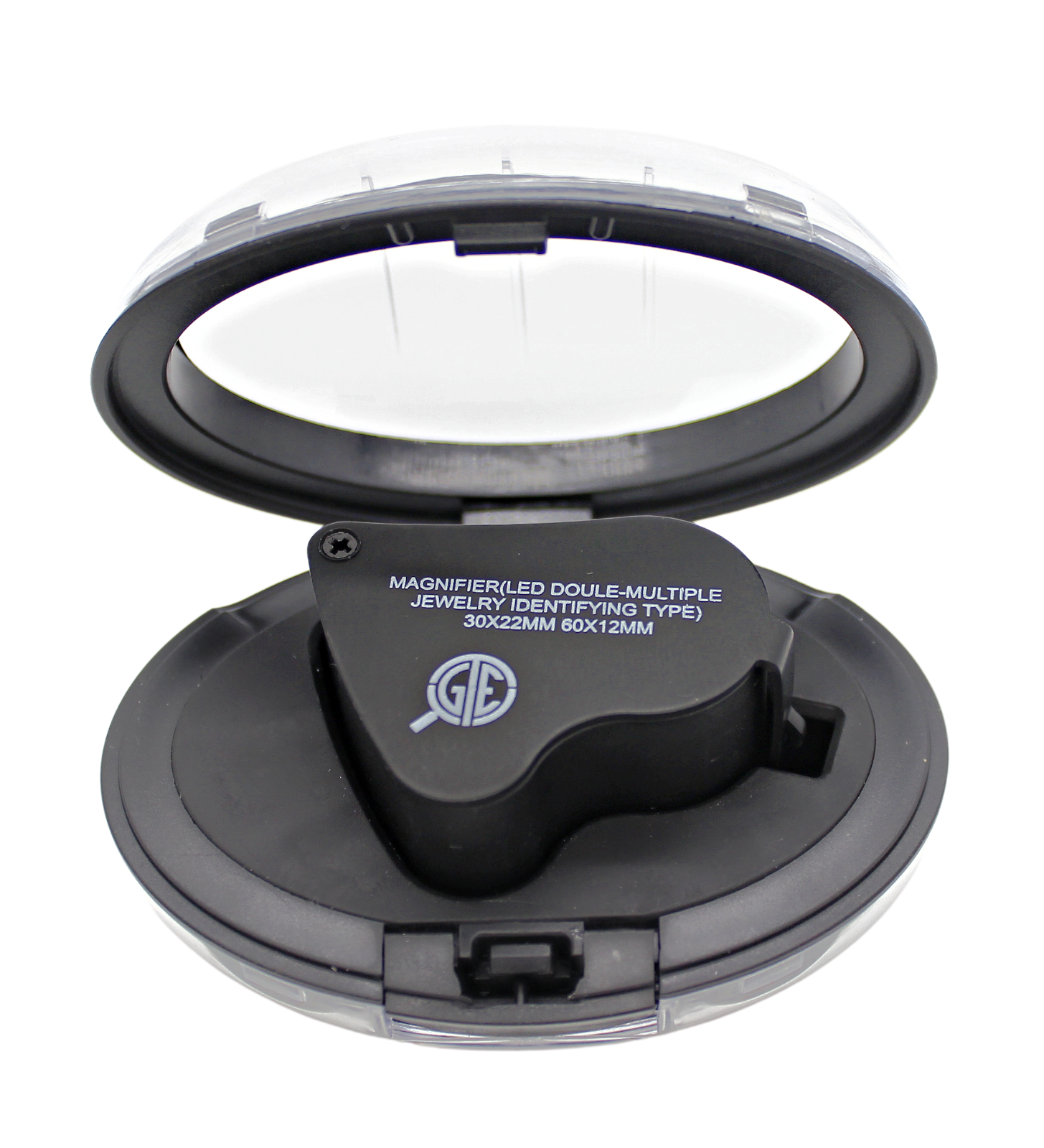 30X 60X Illuminated Jewelers Eye Loupe Foldable Magnifier Bright LED Light Gold