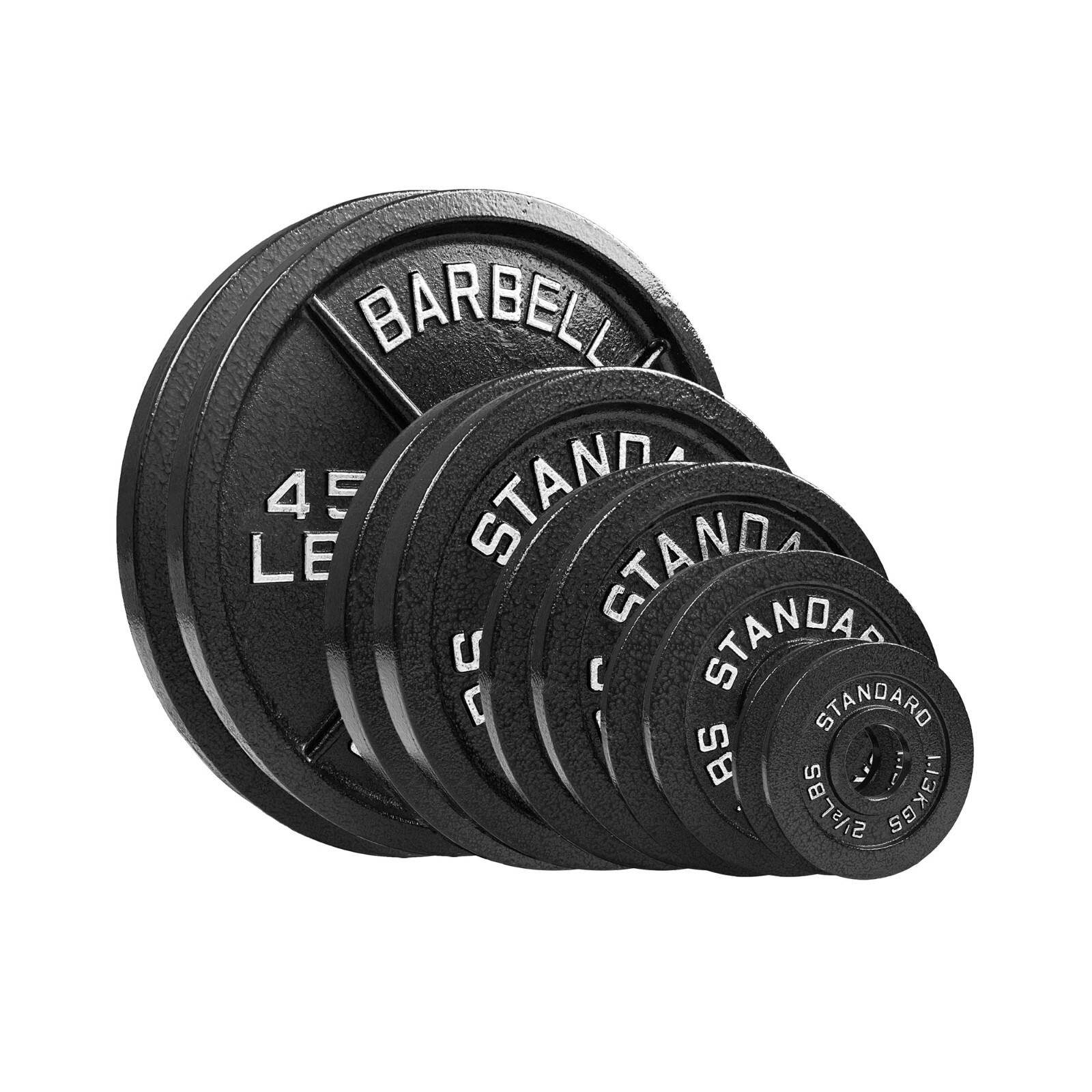 Steel Olympic Plates 175LB Set - Premium 2 Inch 175 Pound Weight Plate Package