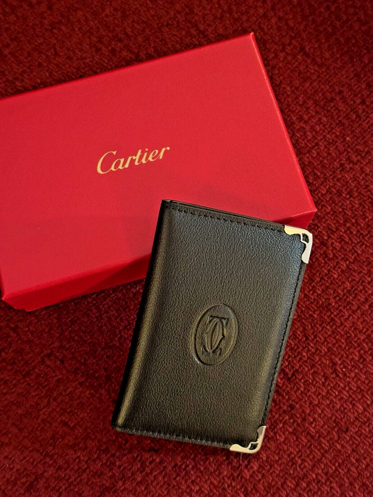 Cartier Cardholder Wallet Black Leather | NEW |Collectible Promotional AD Gift