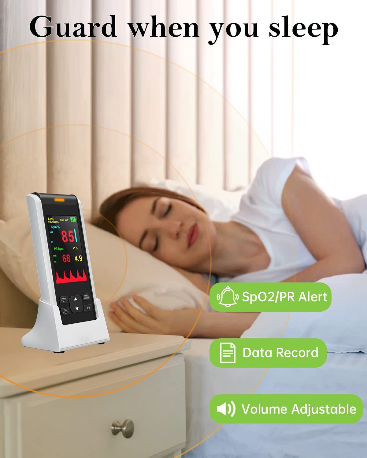 Pulse Oximeter Fingertip Handheld SpO2 PR Heart Rate Finger Blood Oxygen Monitor