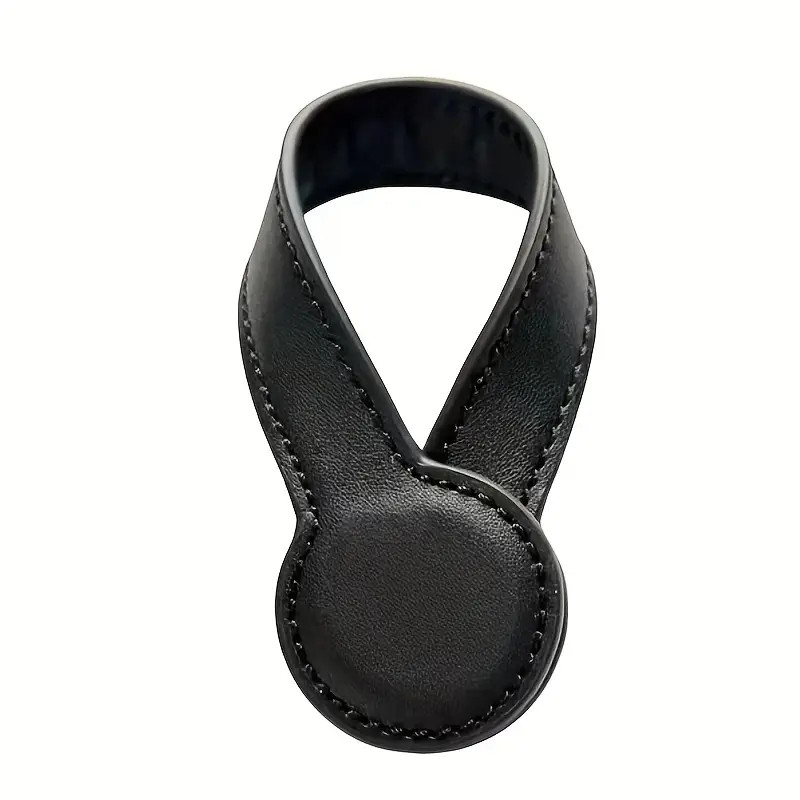 Multi-purpose PU Leather Magnetic Hat Clip Strong Magnetic Round Organizer Clip