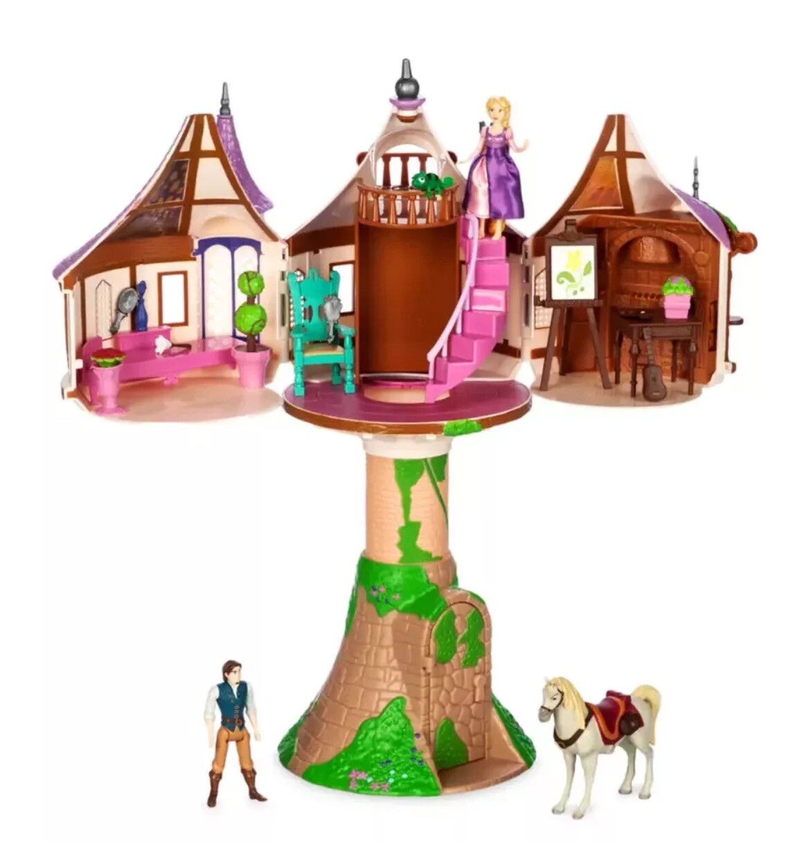 Disney Parks 2024 Tangled Rapunzel Tower Playset Flynn Maximus NEW