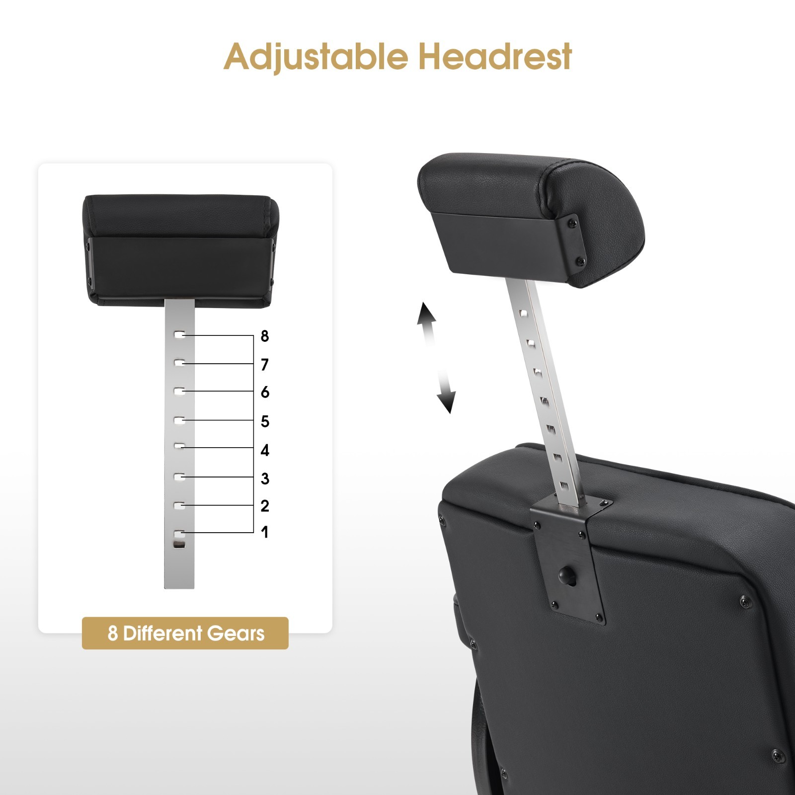 BarberPub Reclining Barber Chair, Hydraulic Styling Chair for Hair Stylist 8334