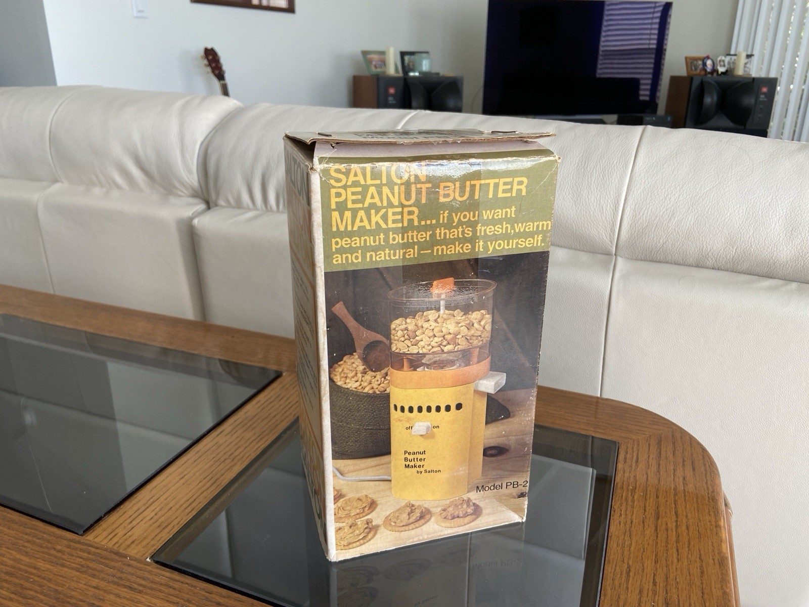 Salton Peanut Butter Maker 1970's Nostalgic Vintage Kitchen Model PB-2 Yellow