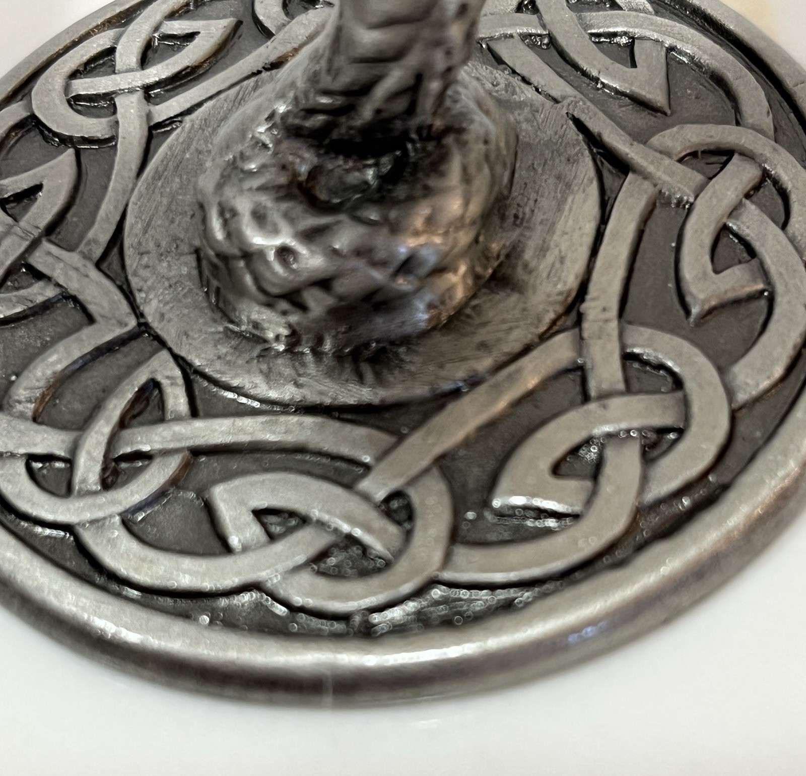 Vintage 8.50 “ Veronese Myths & Legends Pewter & Glass Dragon Wine Goblet