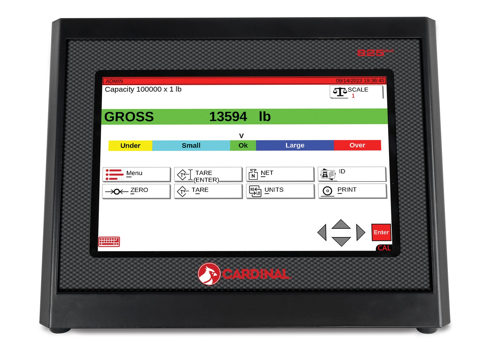 Cardinal Desktop Weight Indicator, Graphic Touch Screen Display, Digital LC