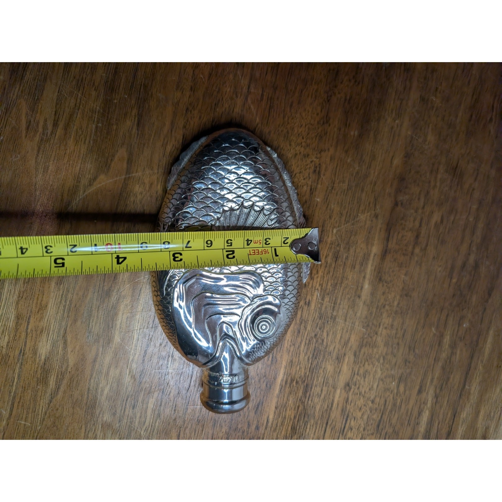 Vintage TOWLE Silverplate Fish Liquor Flask 6"