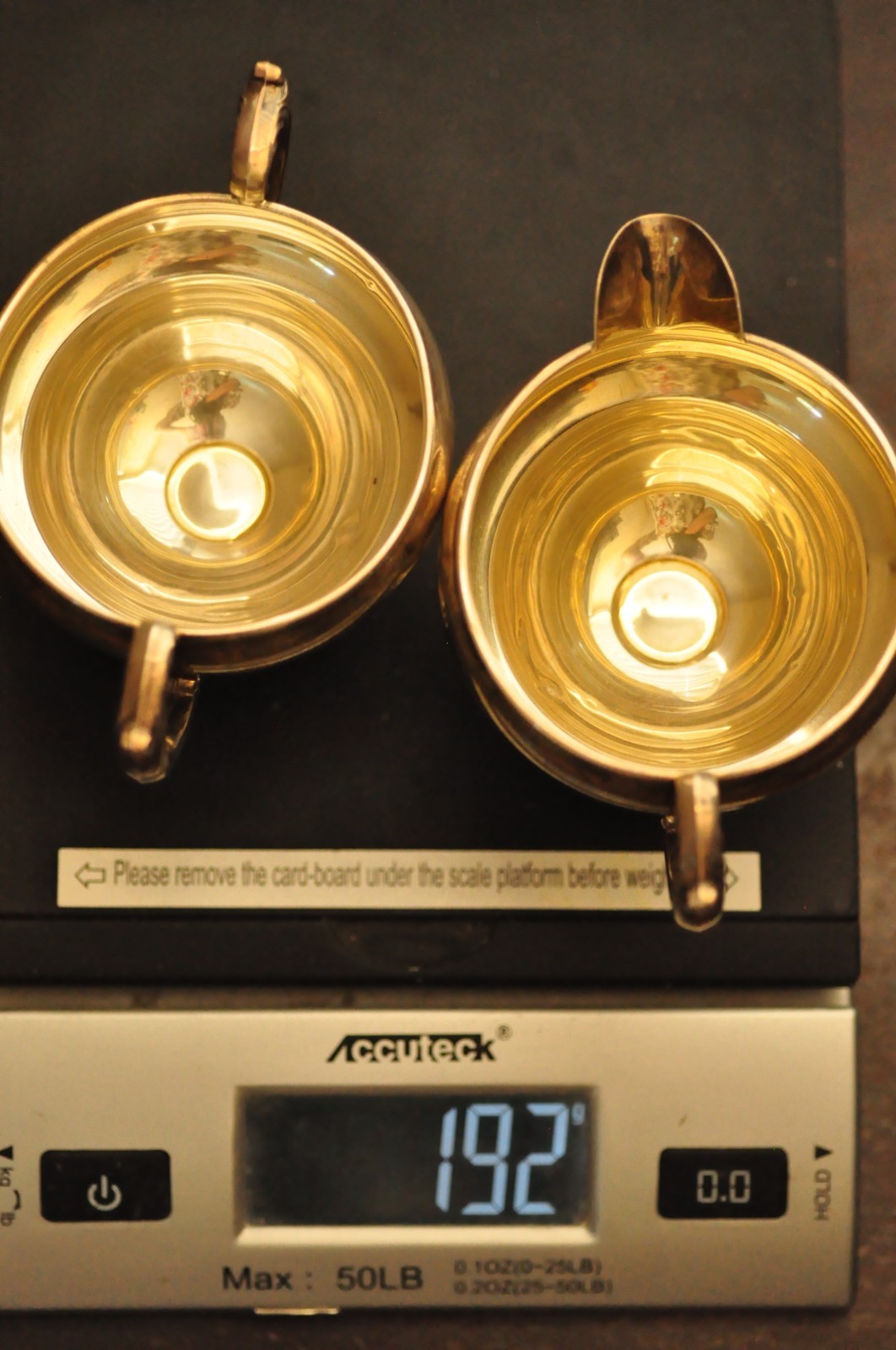 Vintage Crown Sterling Silver Creamer & Sugar – Sterling Weighted – 192g Total –