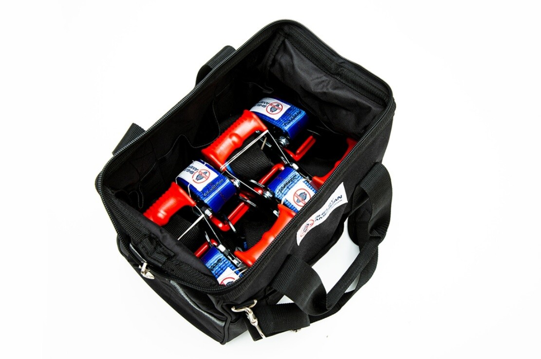 Shelby Logo Ratchet Strap Car Trailer Tie Down Kit with Carry Bag