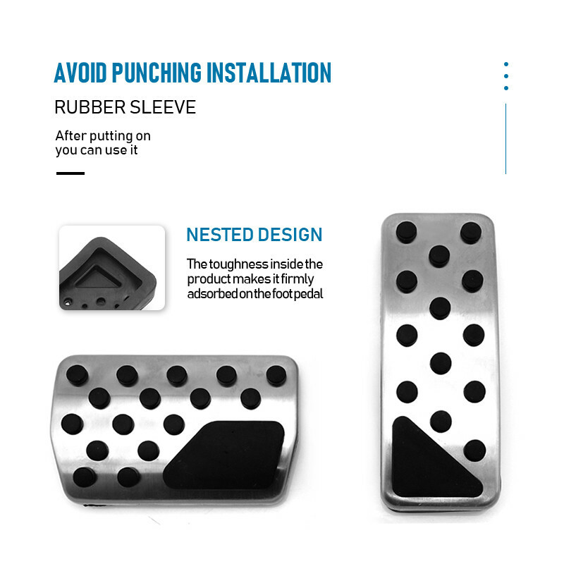 2Pcs Gas Brake Pedals Cover Pad For 2011-18 Jeep Grand Cherokee Dodge Durango