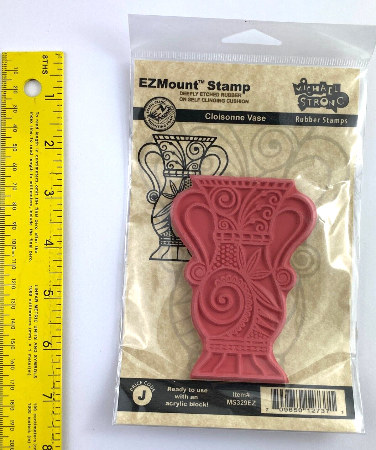 Michael Strong - Cloisonne Vase - Rubber Stamp