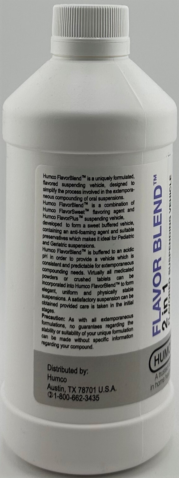 2 Humco FLAVOR BLEND 16 oz FLAVORED PLUS SUSPENDING VEHICLE (2 IN 1) Latest