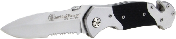 S&W First Response 40% Serr Blade w/Black G10 Insert Belt Cutter Win Punch SWFRS