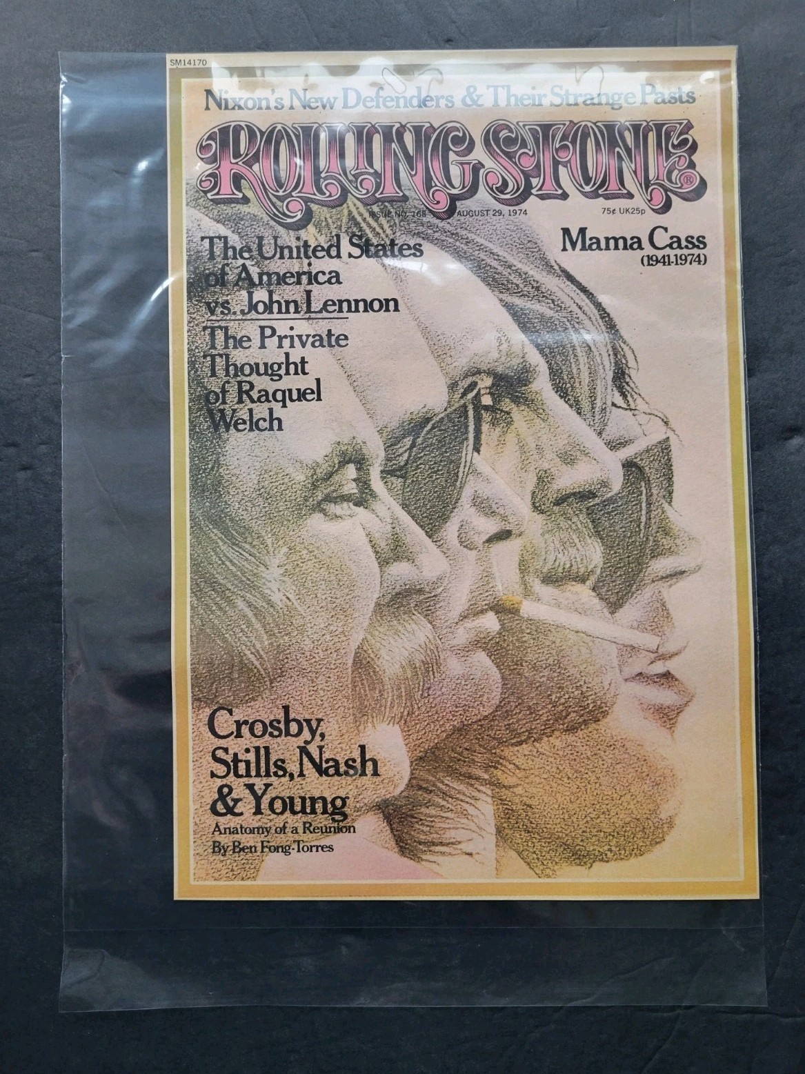 Crosby,Stills,Nash & Young Rolling Stone Magazine Cover ONLY!!! 1974