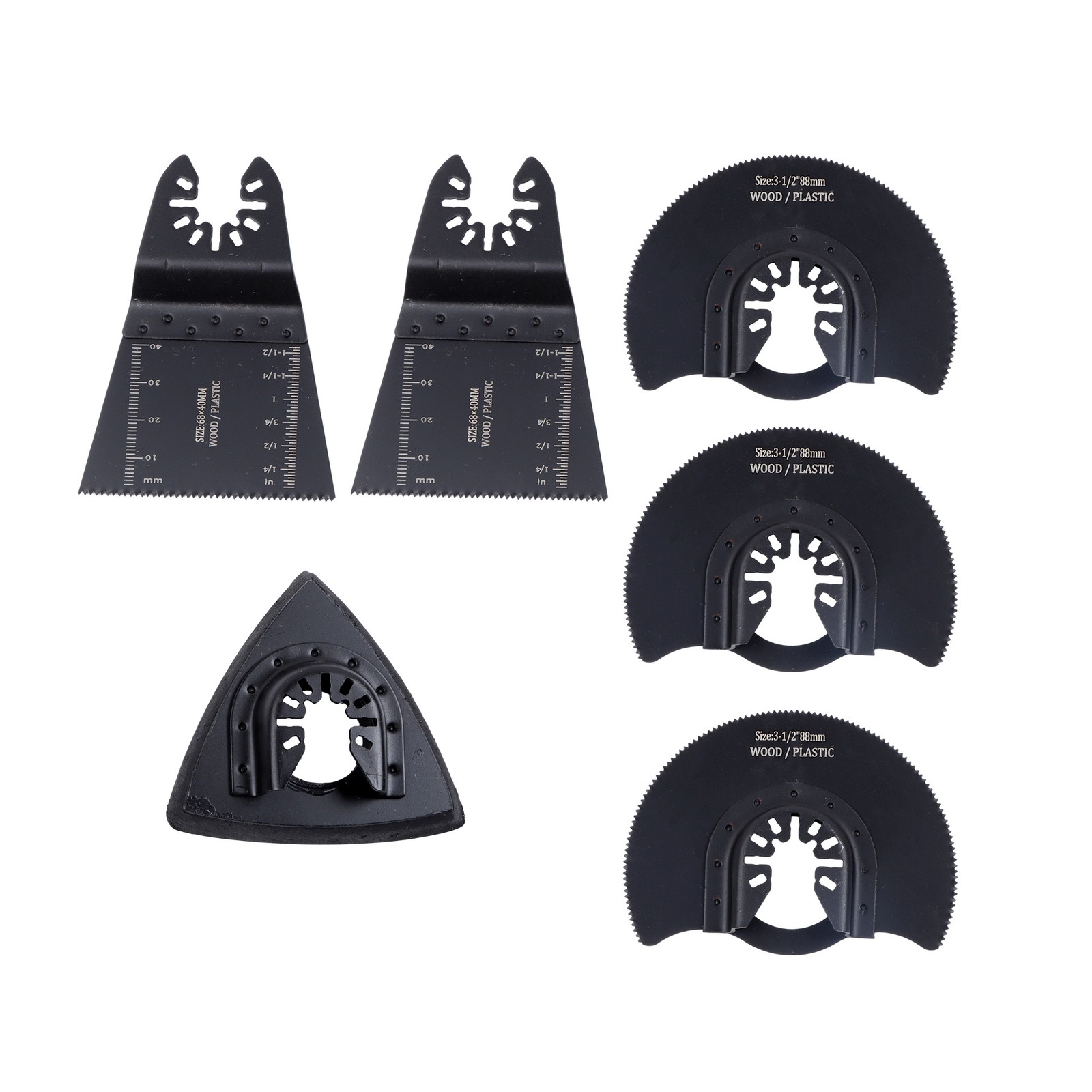 124PCS Oscillating Tool Blade Set Titanium Multi-Tool Blades with Sandpaper