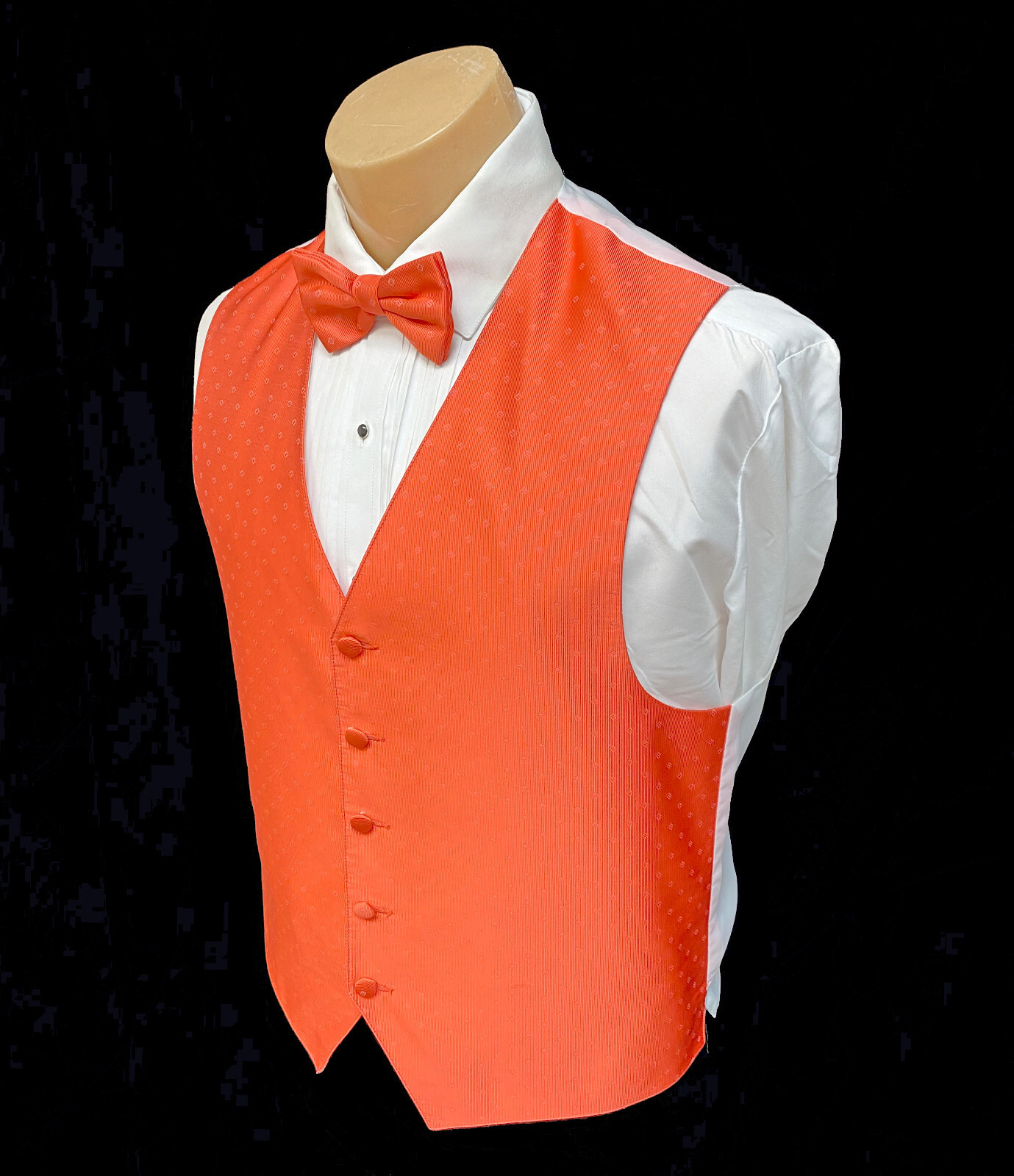 Men's Lauren Ralph Lauren Coral Orange Tuxedo Vest with Choice of Tie