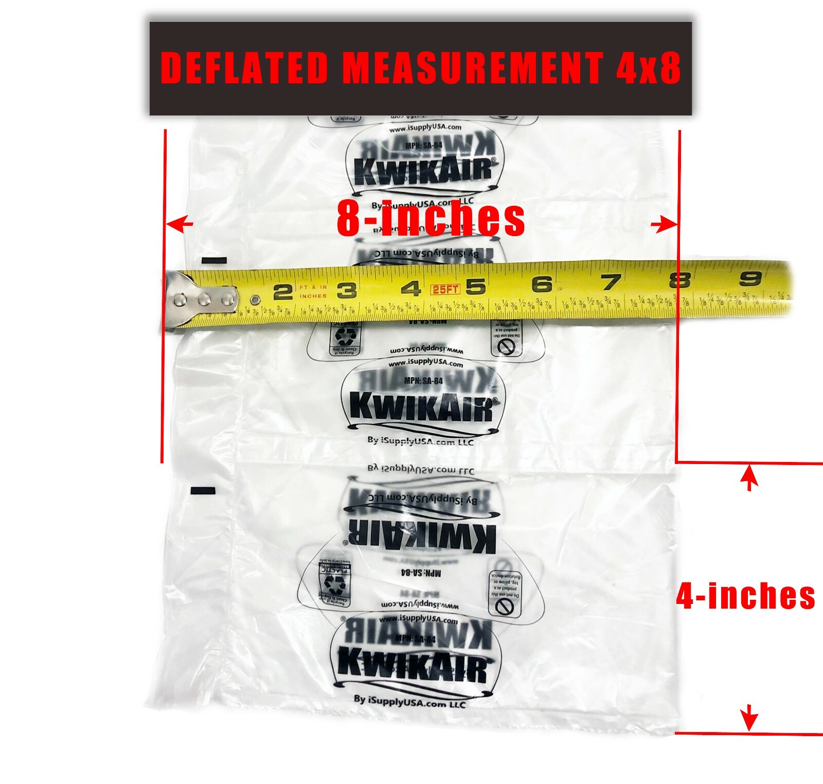 4x8 Air Pillows 342 COUNT 40 GAL Void Fill Packaging Shipping Packing Bubble