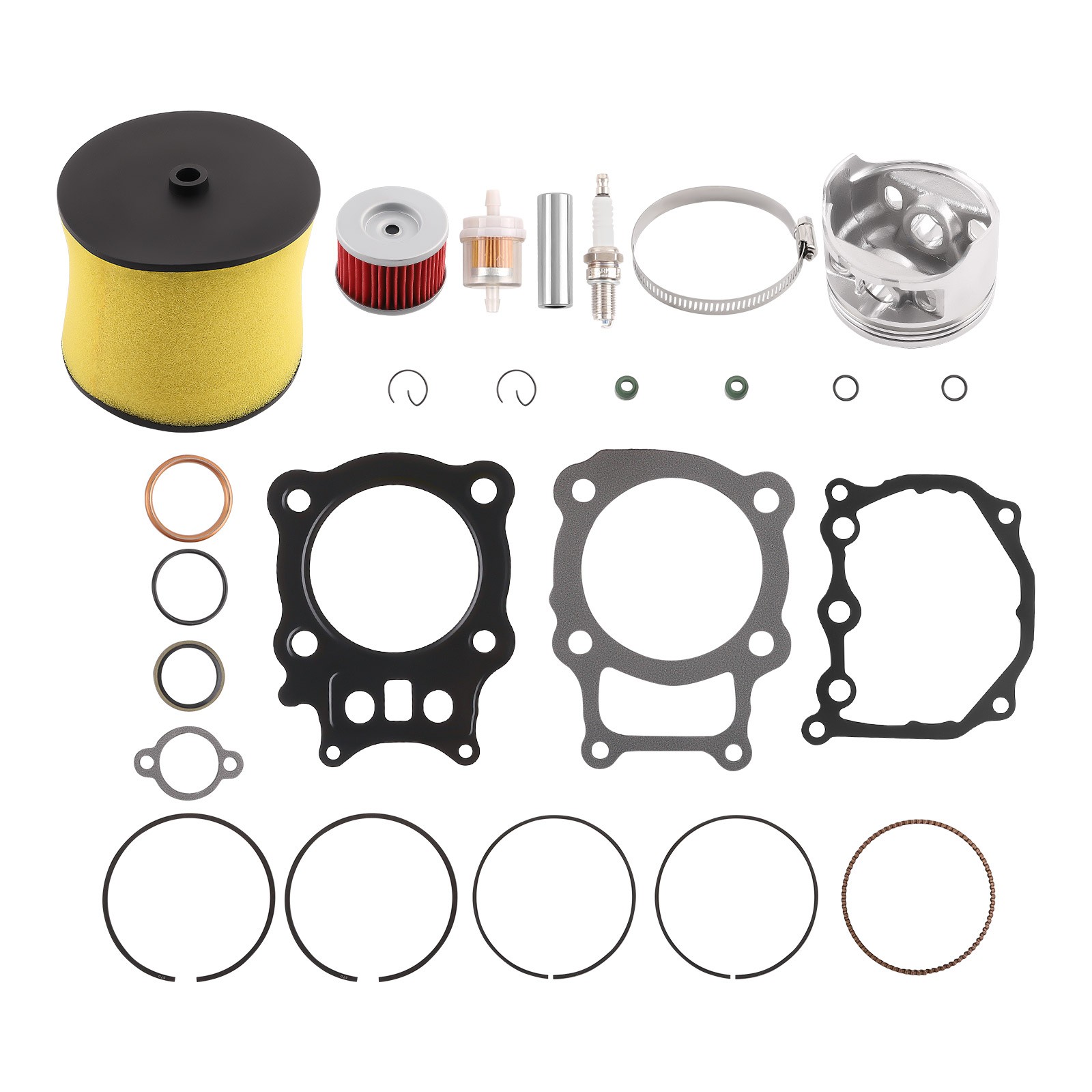 Cylinder Head Piston Top End Rebuild Kit for Honda Rancher 350 TRX350 2000-2006