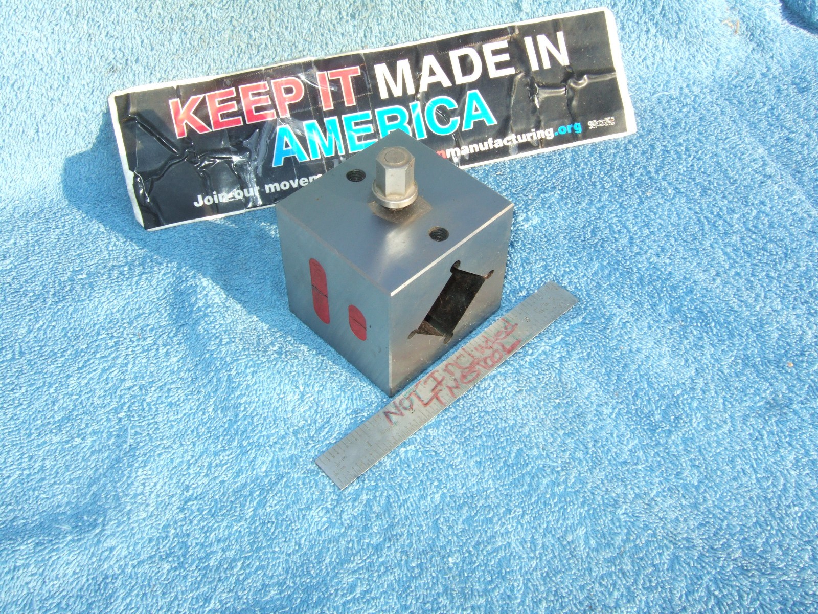 V BLOCK LRG 3 X 3 X 2.8 USA TOOLMAKER MADE 4 YOUR BRIDGPORT MACHINIST GRIND QA