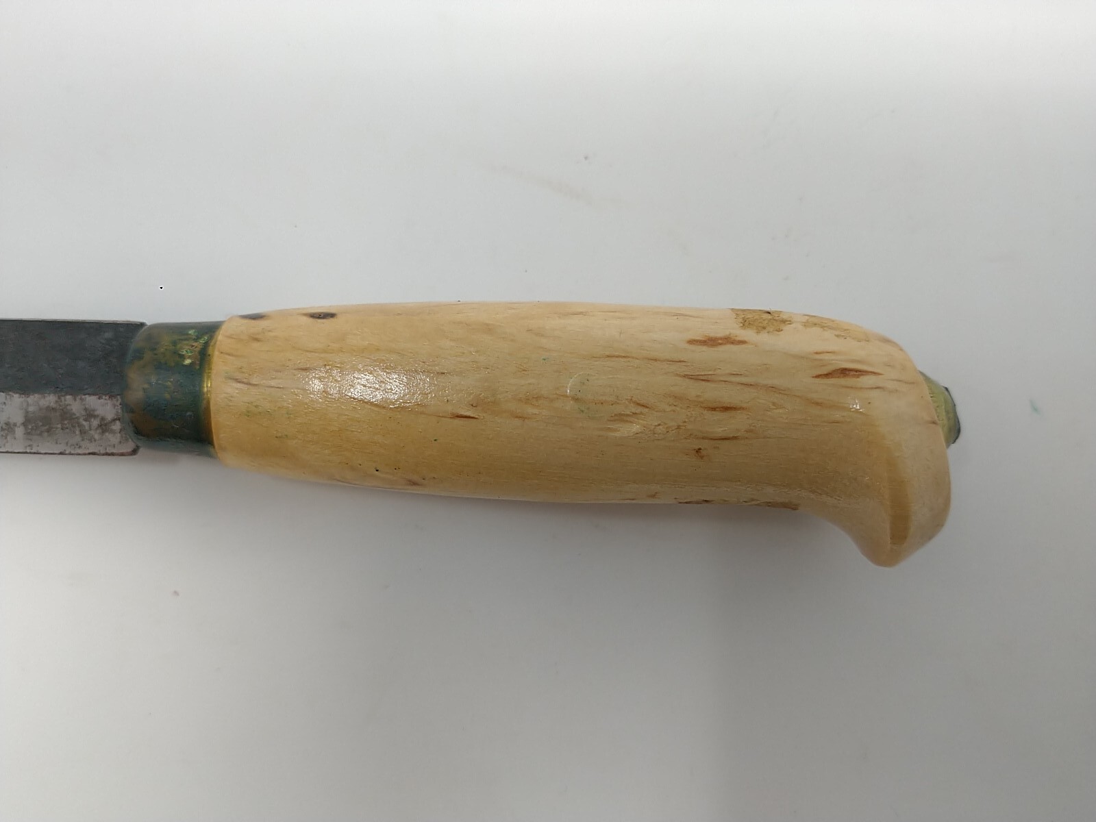 Vintage Yllas Finnish Puukko Sami Knife with Reindeer Fur Sheath