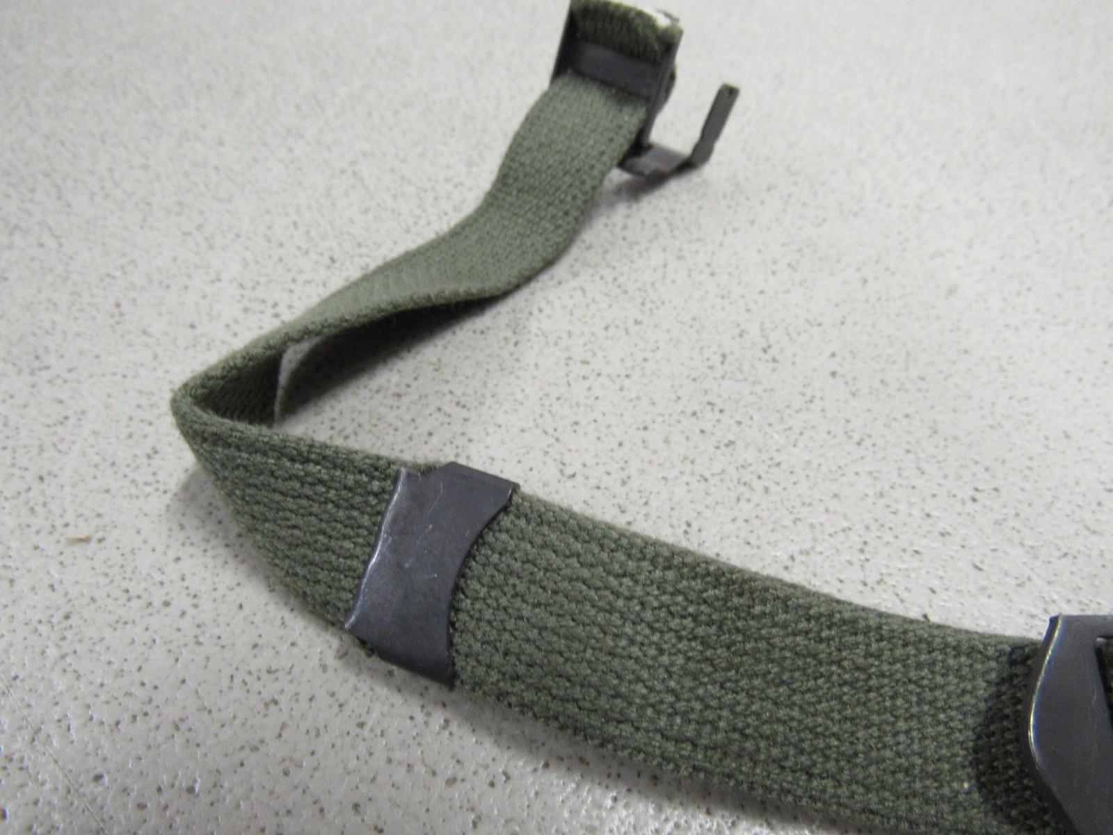 US Vietnam Era M1 Helmet Chinstrap Cotton Webbing OD Green Type 1 UnMarked RUST