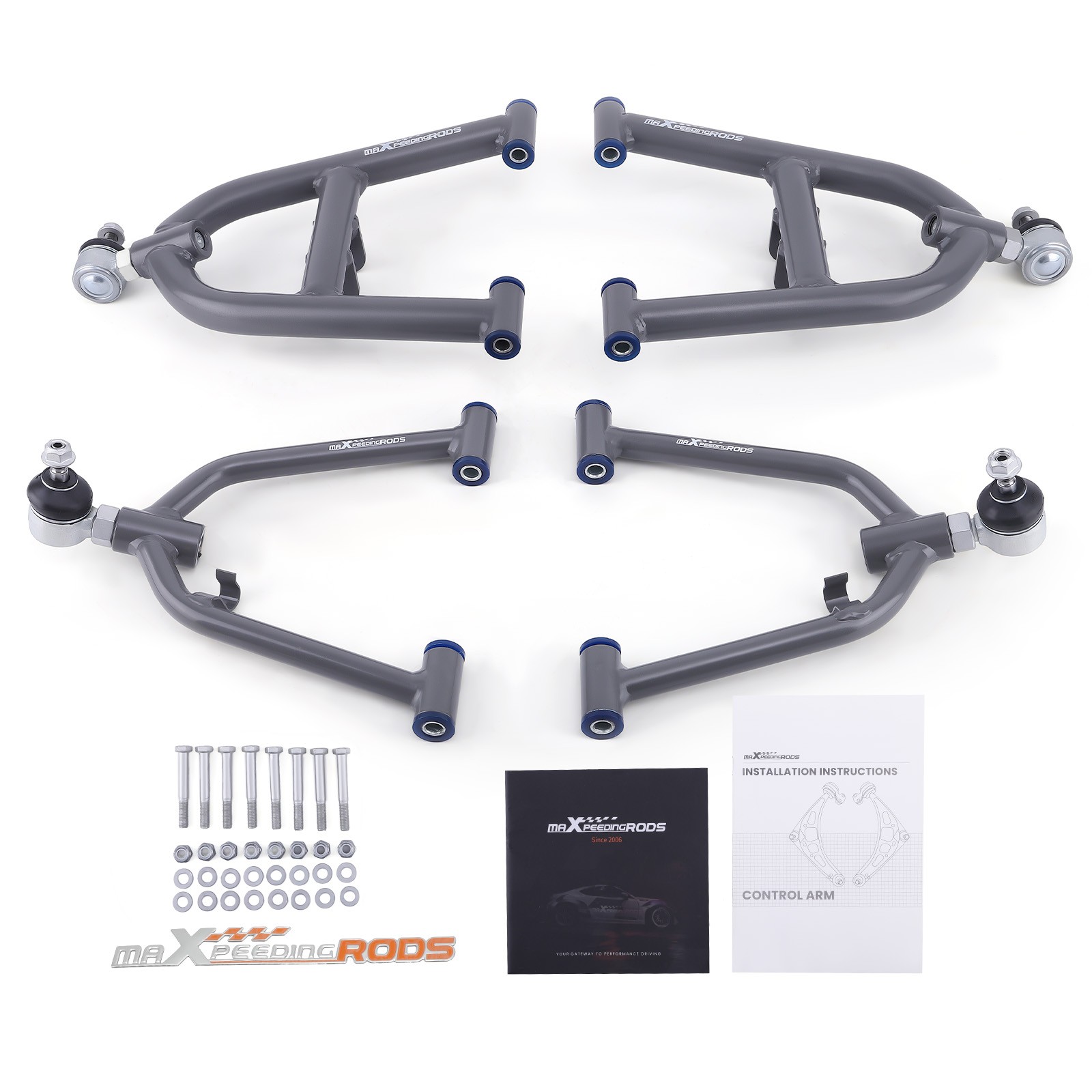 Front Lower & Upper A-Arms for 1989 1990 1991-2003 Yamaha WARRIOR 350 YFM350X