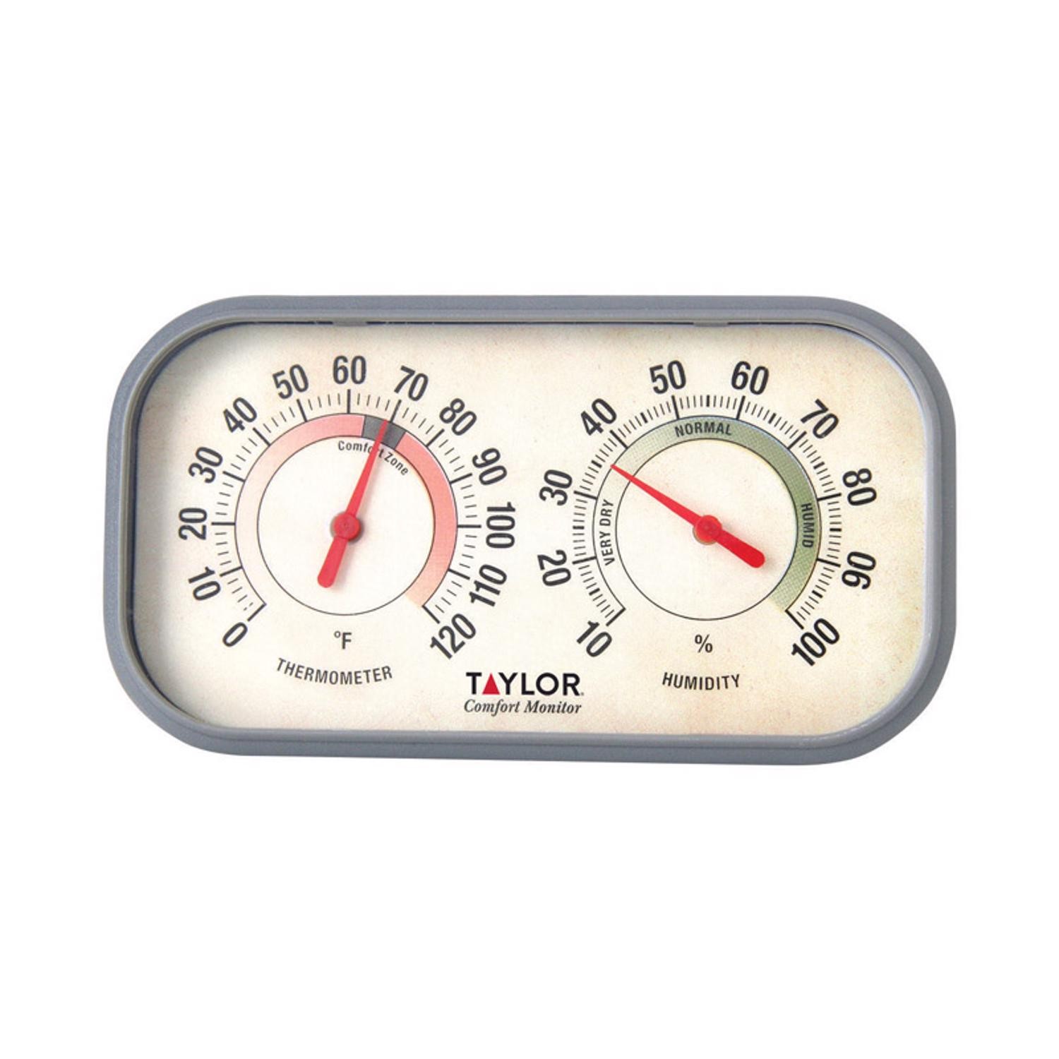 Taylor Comfort Monitor Humidity Meter/Thermometer Plastic 5.91 in.