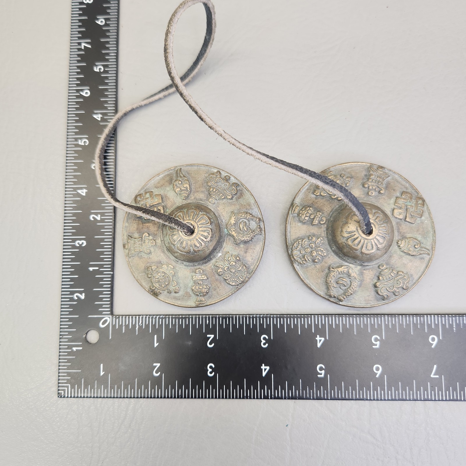 Tingsha Cymbals Bells Tibetan Buddhism Meditation Healing 6.9cm Brass