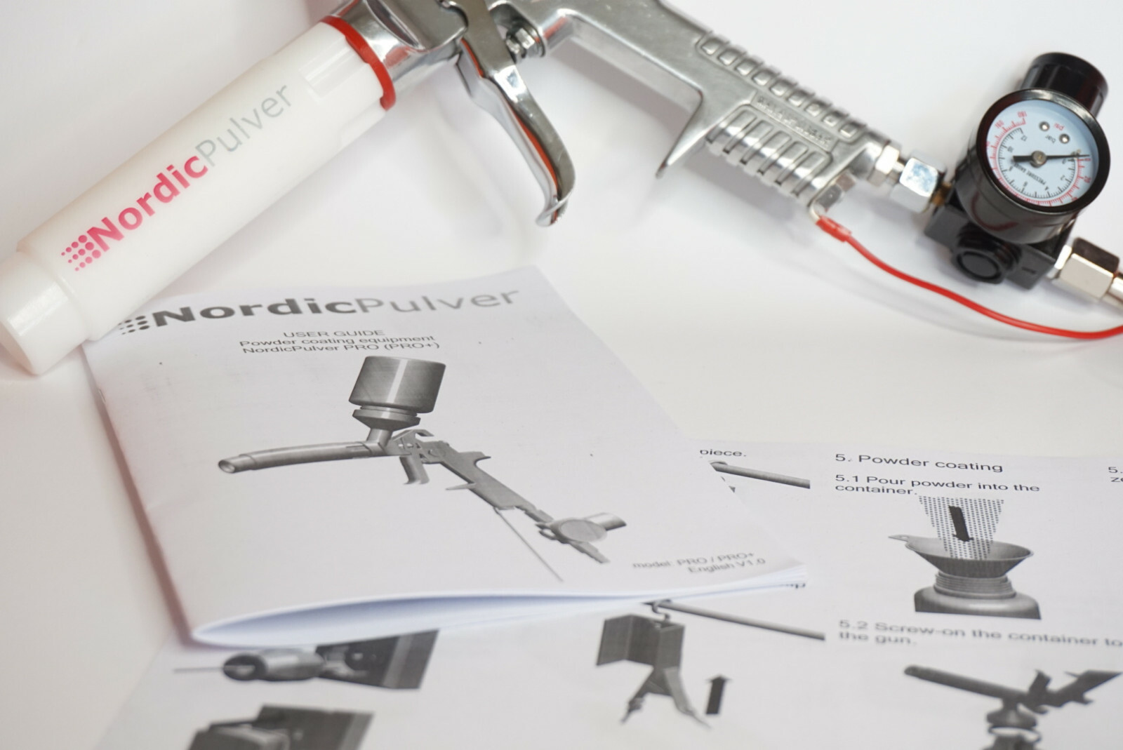 Powder Coating System NordicPulver PRO Powder Paint Spray Gun US plug Tribo