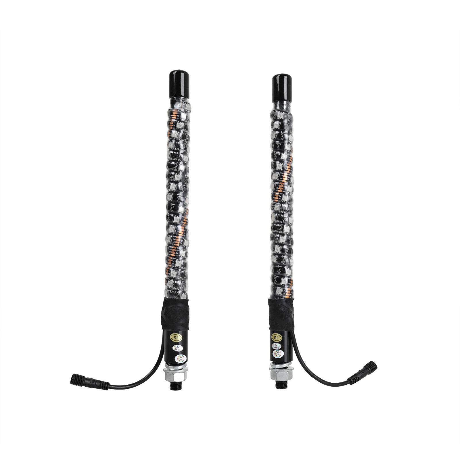 For Can-am Outlander 570 XMR X3 2PCS 1FT LED Whip Lights RGB Chasing Antenna