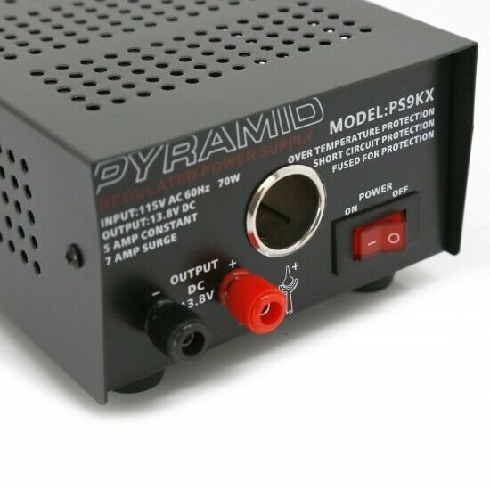 Pyramid PS9KX Bench Power Supply, AC-to-DC Power Converter with car Power Outlet