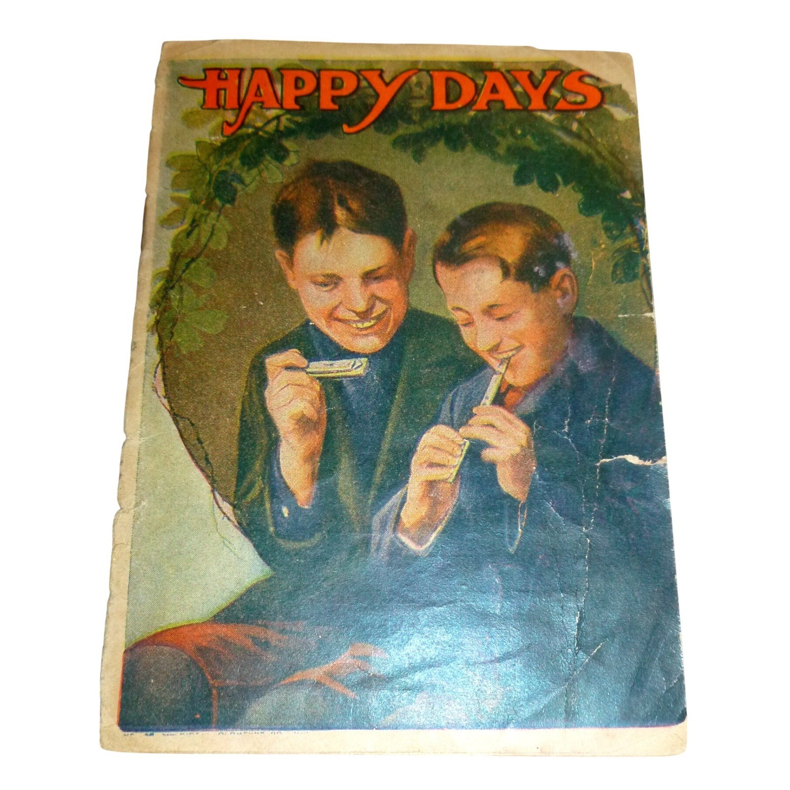 Vintage Happy Days Childrens Story Booklet American Colortype Co Farm Life Litho
