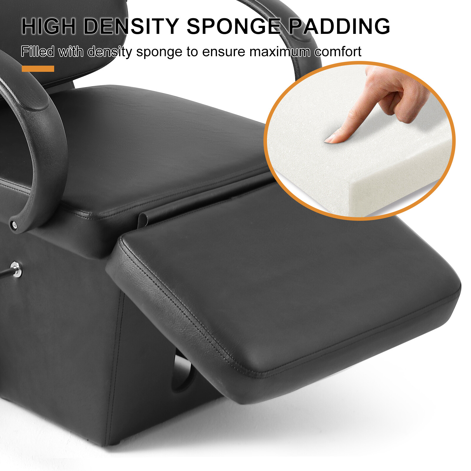 Barber Backwash Shampoo Chair Ceramic Bowl Sink Salon Beauty Spa Stylist Station