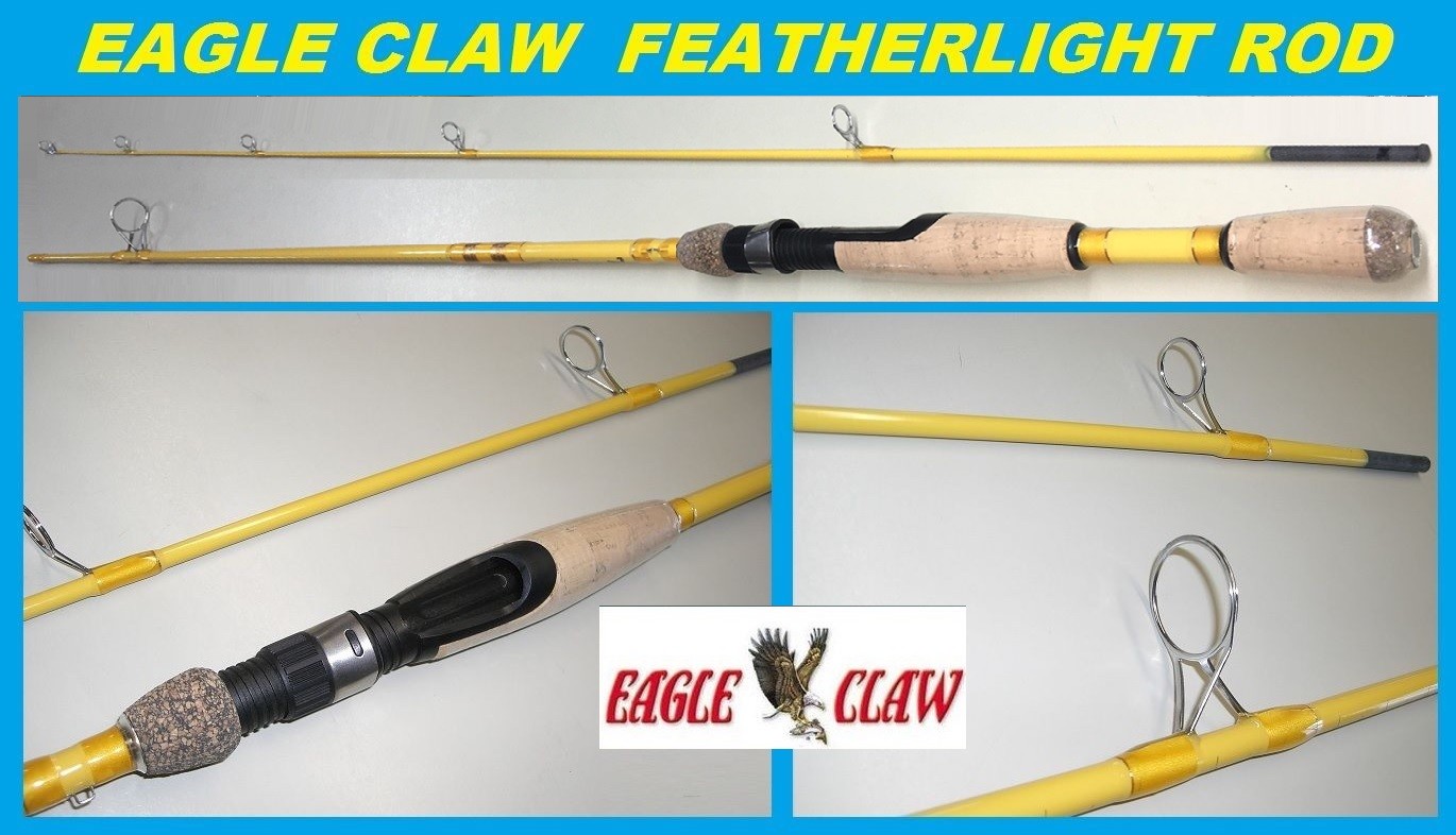 EAGLE CLAW Featherlight 5'-6" Ultra Light Spinning Rod #FL204-56 FREE USA SHIP!